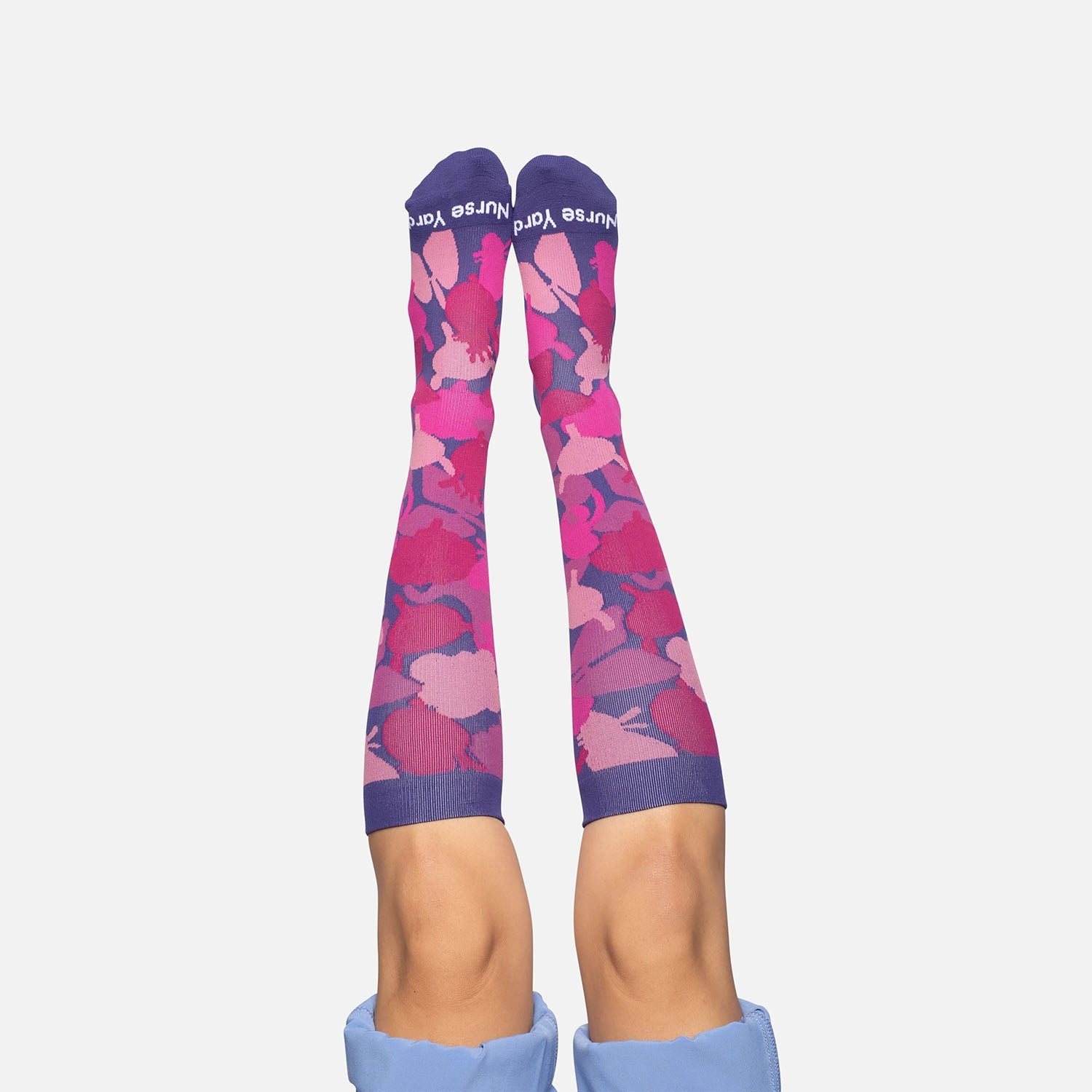 Pink Organ Camo Compression Socks
